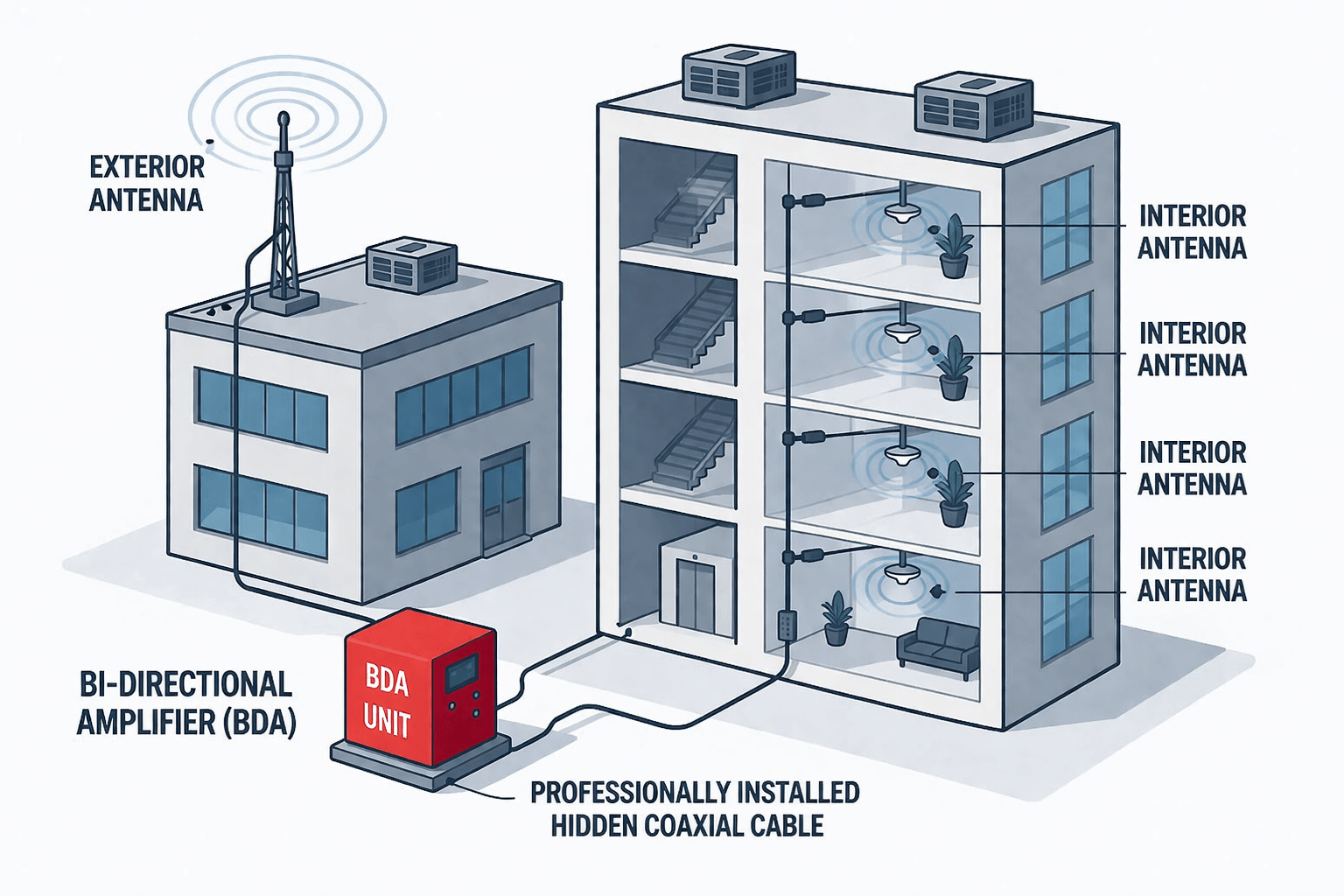 How a BDA works in an office building