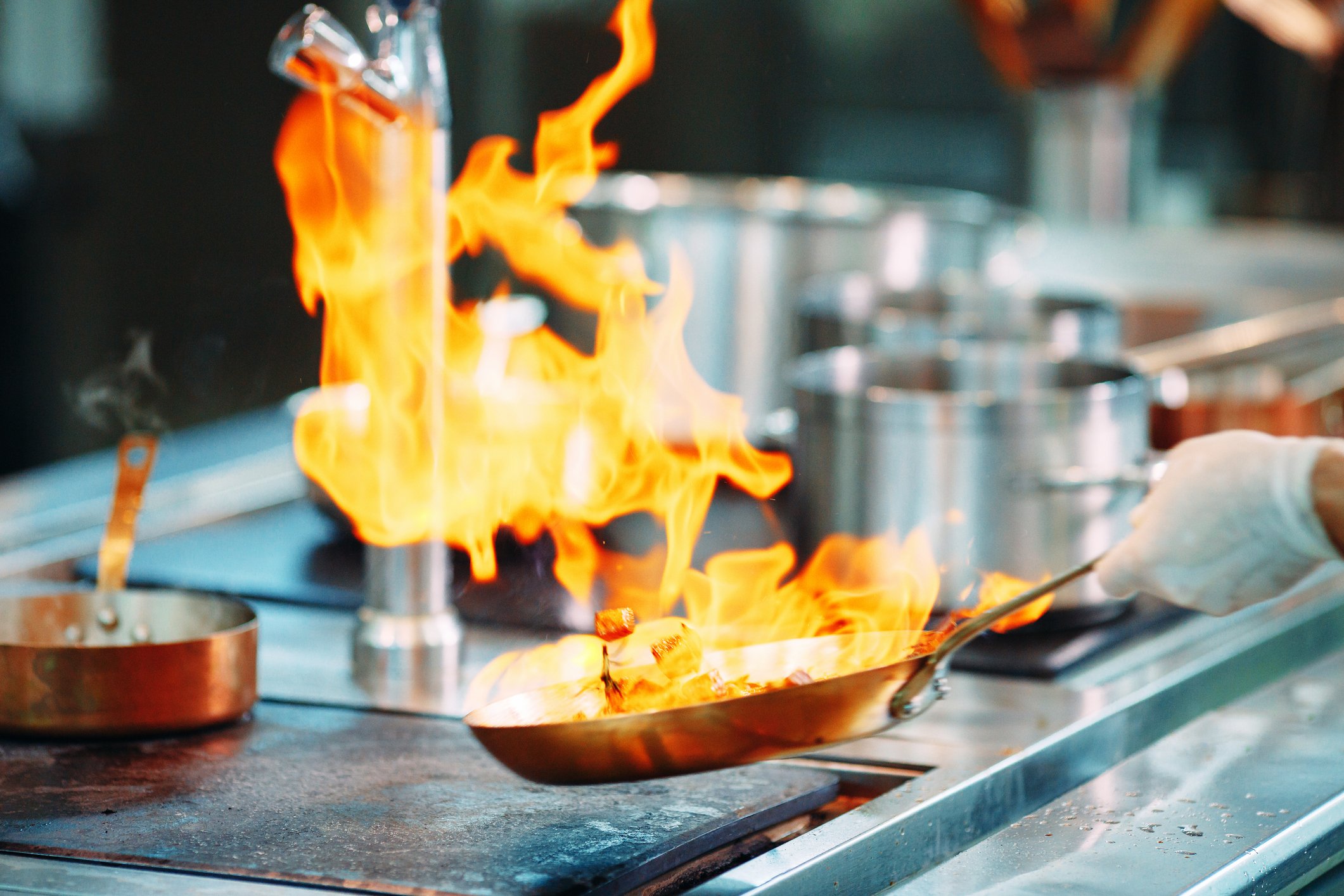 Chef Cooking Vegetables In Wok Pan. Shallow Dof. 1154328380 2124x1416 